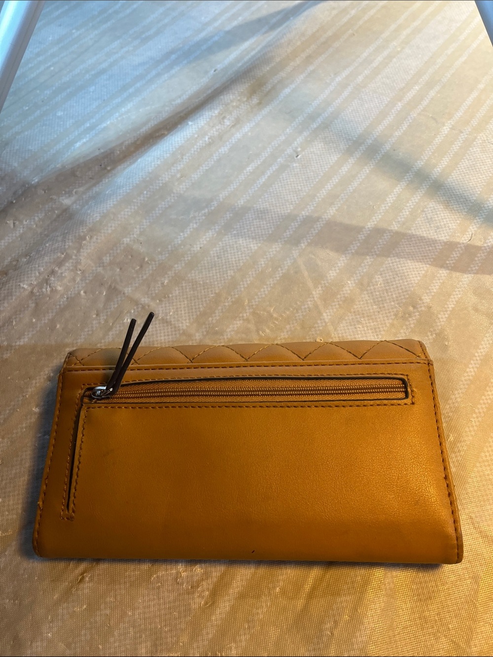 Nine West Quilted Mustard Yellow Women's Wallet - Picture 6 of 6
